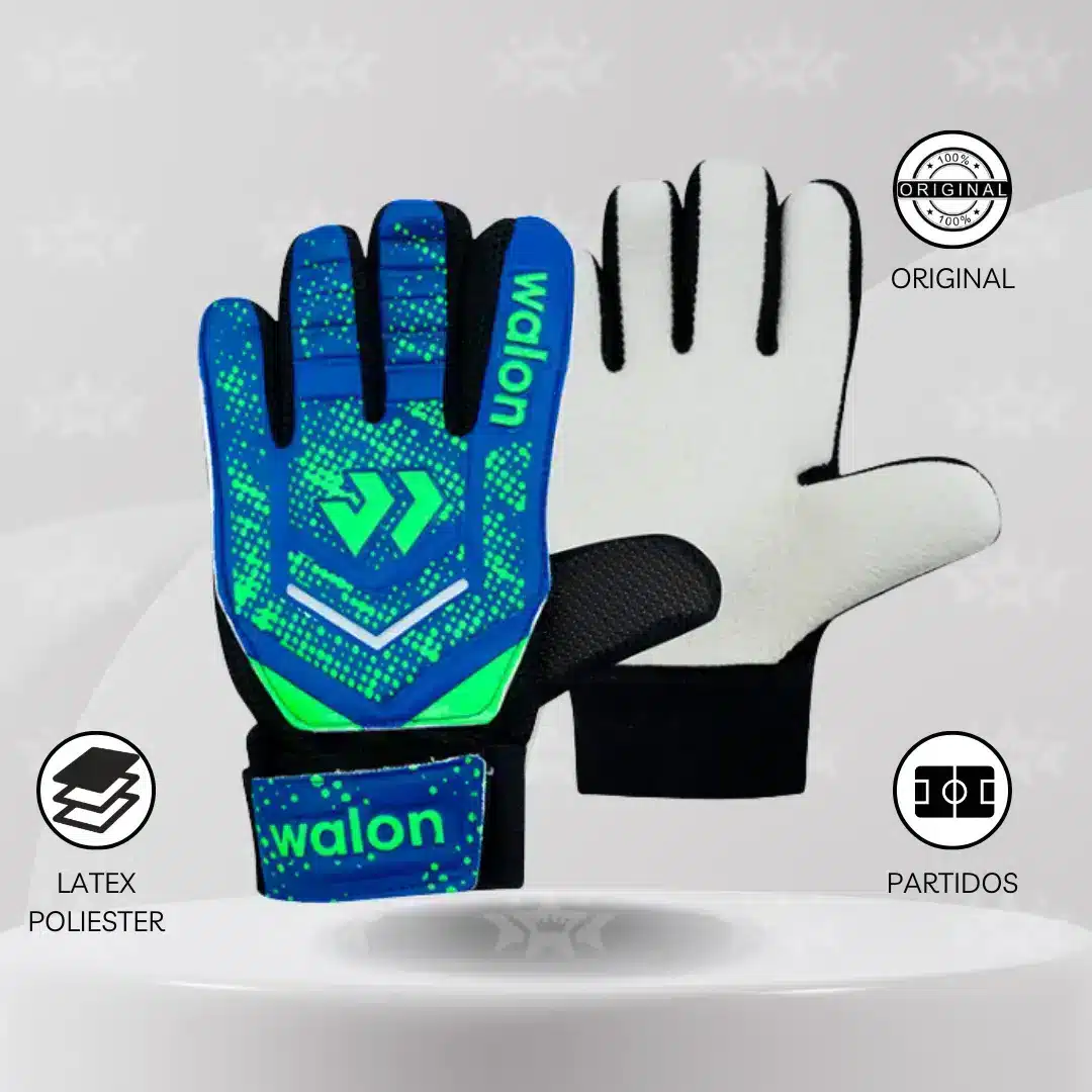 Guantes De Arquero Walon - Diseño Luka Kids Azul