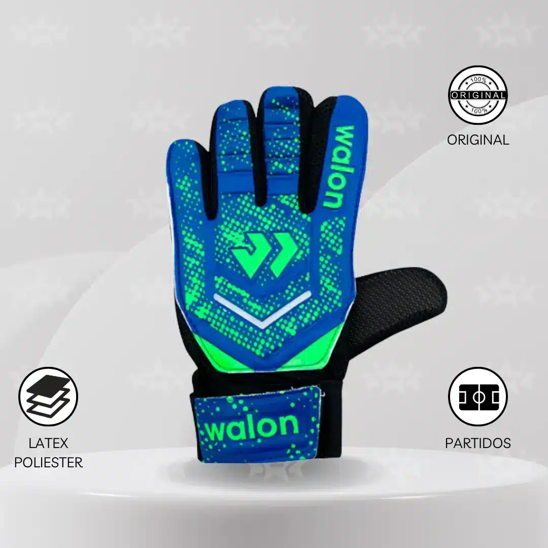 Guantes De Arquero Walon - Diseño Luka Kids Azul - Imagen 2