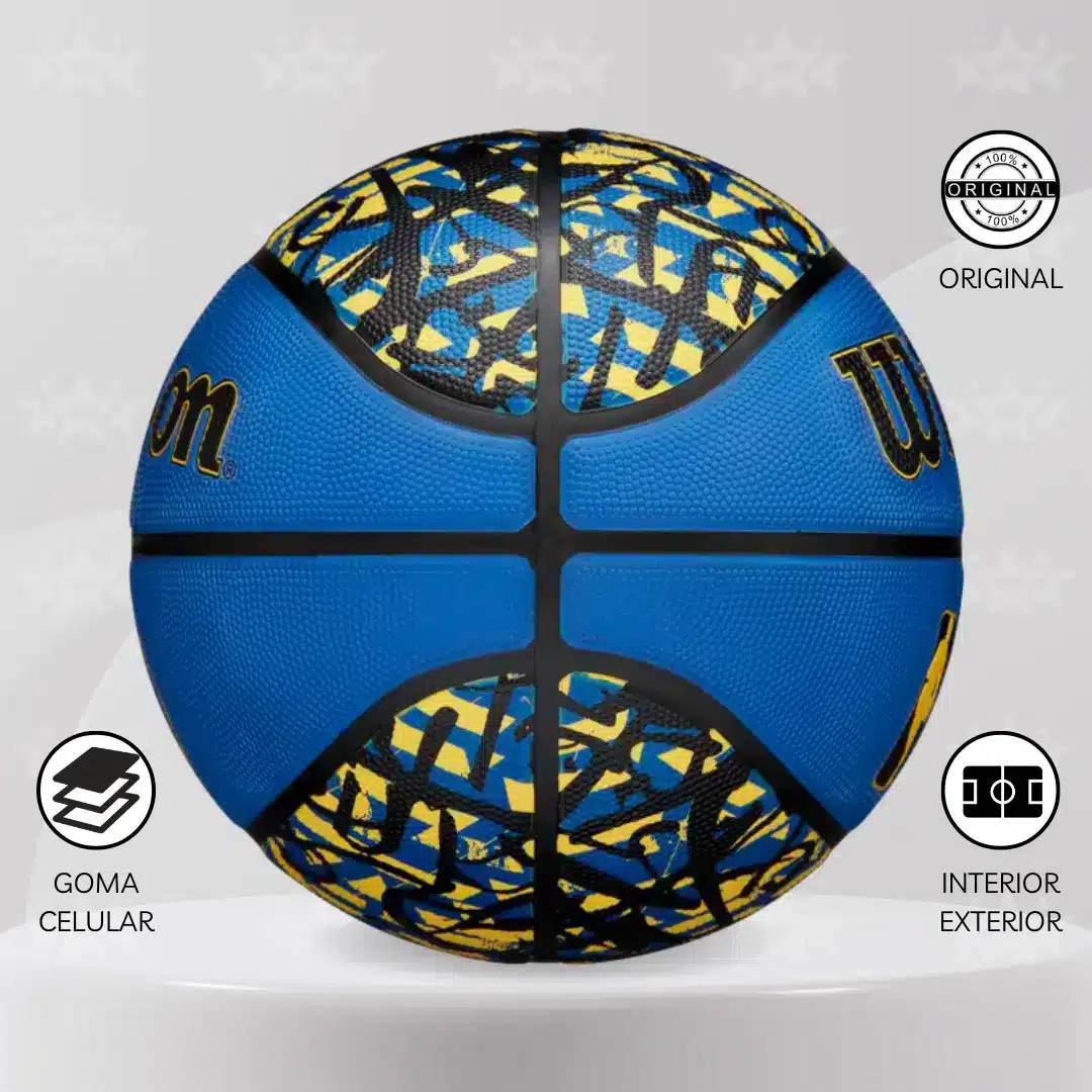 Pelota De Básquet Wilson Nba Gs Warriors - Team Graffiti #7 - Imagen 2