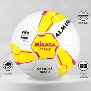 Pelota De Fútbol Mikasa Ft554b Cuero Fifa #5