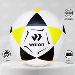 PELOTA DE FĂTBOL WALON TRICOLOR TALLA #5 CUERO PU