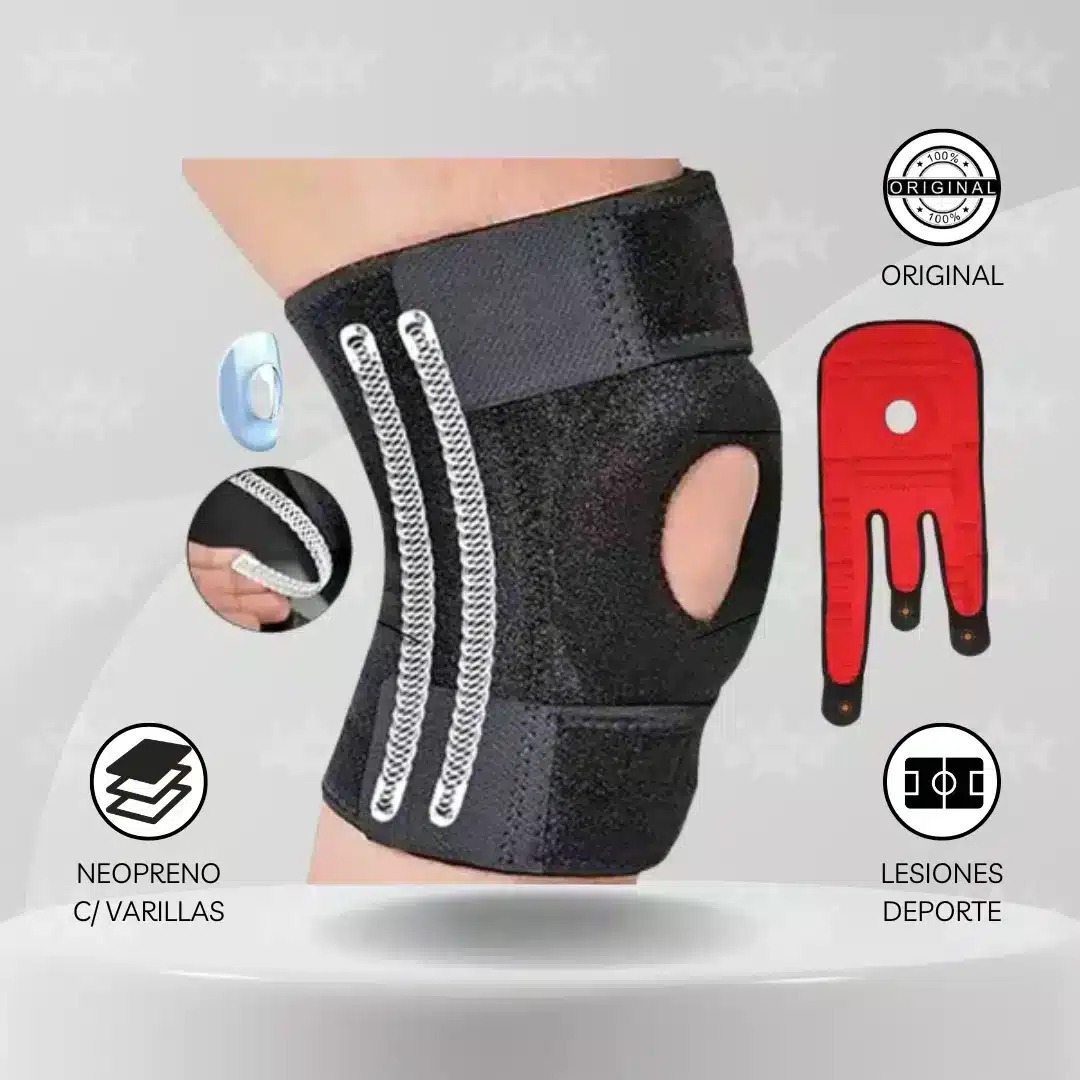 Rodillera De Lesión Con Cierre Velcros Y Varillas Winner